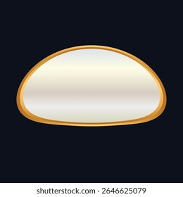 Golden circle frame text box with gold award ribbon icon anniversary badge	