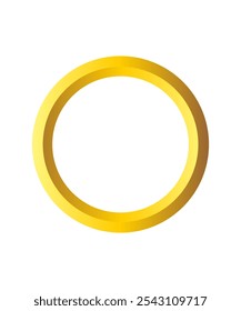 golden circle icon vector design on png.