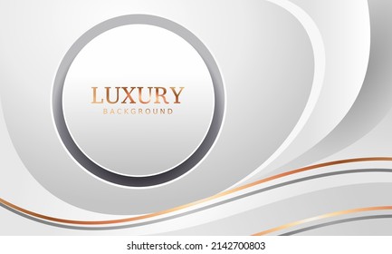 golden circle lines and waves luxury background.
