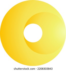 Golden circle logo. Simple golden circle vector illustration for logo, icon, sign, symbol, badge, item, label, emblem or design. Gold circle