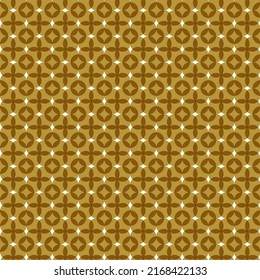 Golden circle multiply seamless background. Geometric flower shape pattern backdrop.