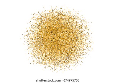 Vector Scattered Golden Confetti Abstract Circle Stock Vector (Royalty ...