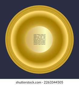 Golden circle templates. vector illustration eps 10.