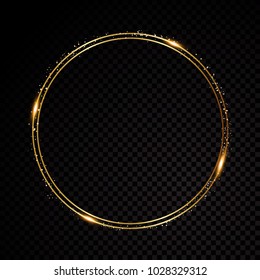 Golden circle vector design with place for text