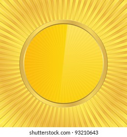 Golden circle, vector illustration