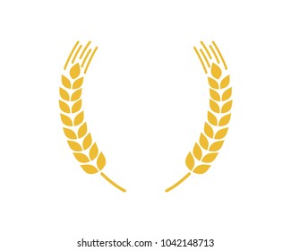 Golden Circle Wheat Rice Bakery Food Farm Agriculture Symbol Logo Vector