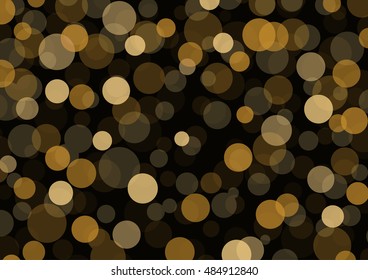 golden circles of light abstract background