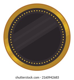 golden circular frame emblem icon