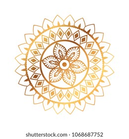 golden and circular mandala