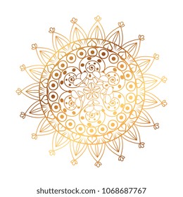 golden and circular mandala