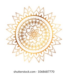 golden and circular mandala