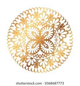 golden and circular mandala