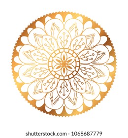 golden and circular mandala