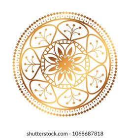 golden and circular mandala