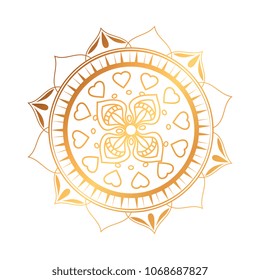 golden and circular mandala
