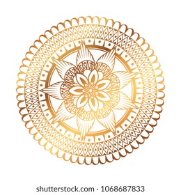 golden and circular mandala