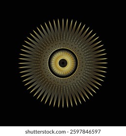 Golden and circular mandala vector illustration design