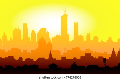 Golden City Sunrise