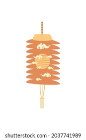 golden classic lantern hanging icon