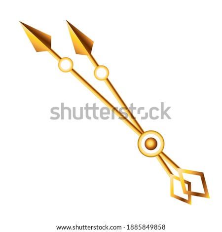 golden clock hands decorative icons vector illustration design
