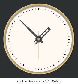 Golden clock. Vector illustration