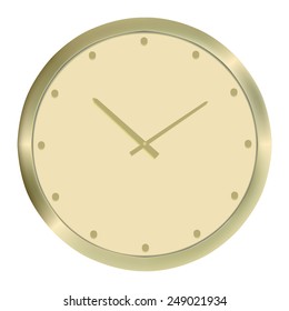 Golden clock. Vector illustration