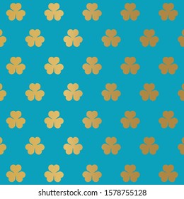 golden clover leaf background- vector illustration