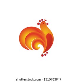Golden Cockerel logo template design.