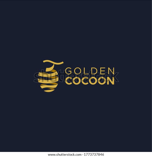 golden cocoon design logo\
icon