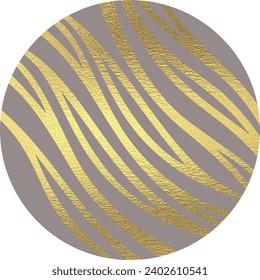 golden coffee brown zebra pattern circle