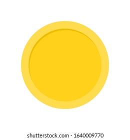 golden coin isolated on white background. vector illustration