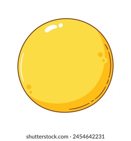 Icono plano de Vector de moneda de oro aislado sobre fondo blanco.