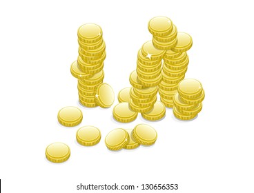 golden coins