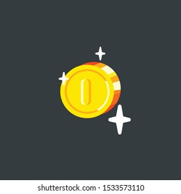 Golden coins, Cartoon vector illustration 