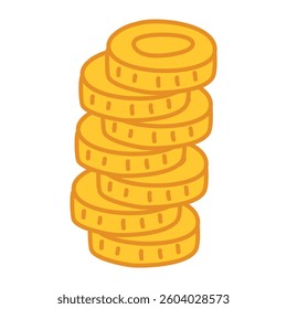 golden coins falling on top of each other icon