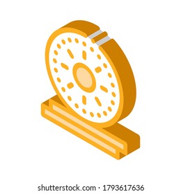 Golden Coins Icon Vector. Isometric Golden Coins Sign. Color Isolated Symbol Illustration