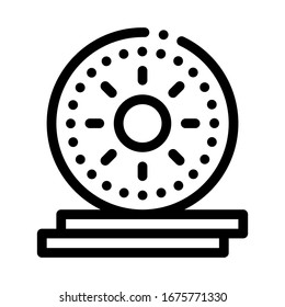 Golden Coins Icon Vector. Outline Golden Coins Sign. Isolated Contour Symbol Illustration