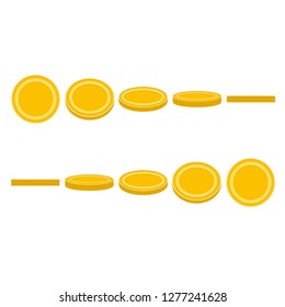 Golden coins isolated vector