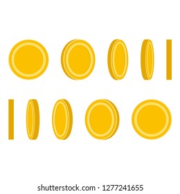 Golden coins isolated vector