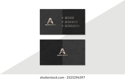 Golden color business card design template