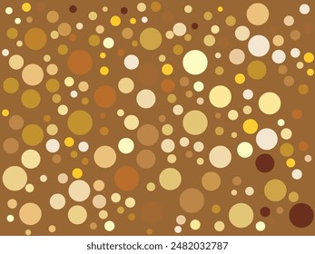 Golden color circle with brown background, circle, colorful ,gold glitter background dot vector illustration