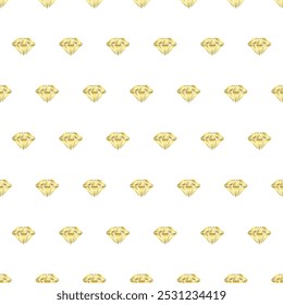 Goldene Farbe Diamant nahtloses Muster