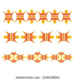 Golden Color Frame Line, Boarder Pattern