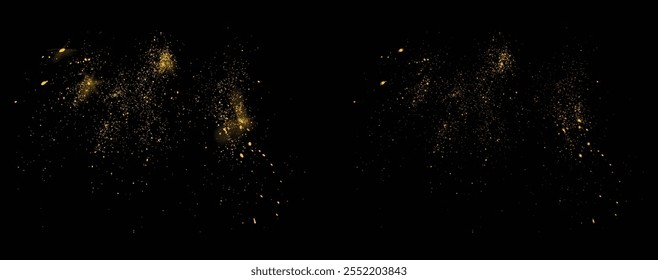 Golden color gold glitter. Festive glow effect golden color light effect gold glitter confetti background. gold glitter color background