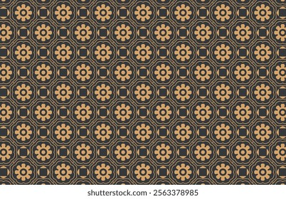 Golden color hexagonal fabric design pattern