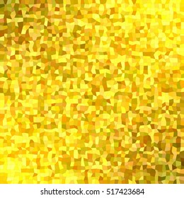 Golden color irregular rectangle mosaic vector background