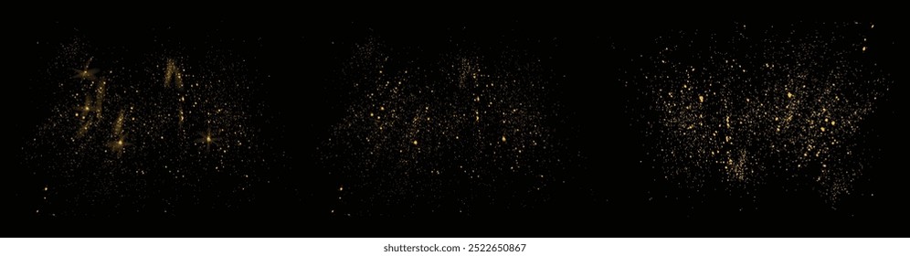 Goldene Farbe Lichteffekt glühenden Vektor Gold Glitter Hintergrund. Goldener Glitzer, glühender Hintergrund