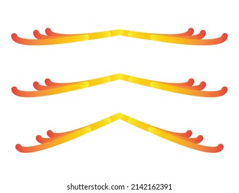 Golden color line art elements