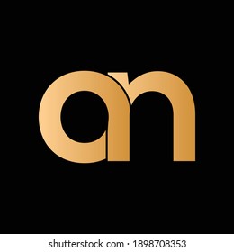 an golden color logo for company 