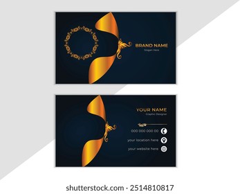 GOLDEN COLOR LUXURY BUSINESS CARD DESIGN.
